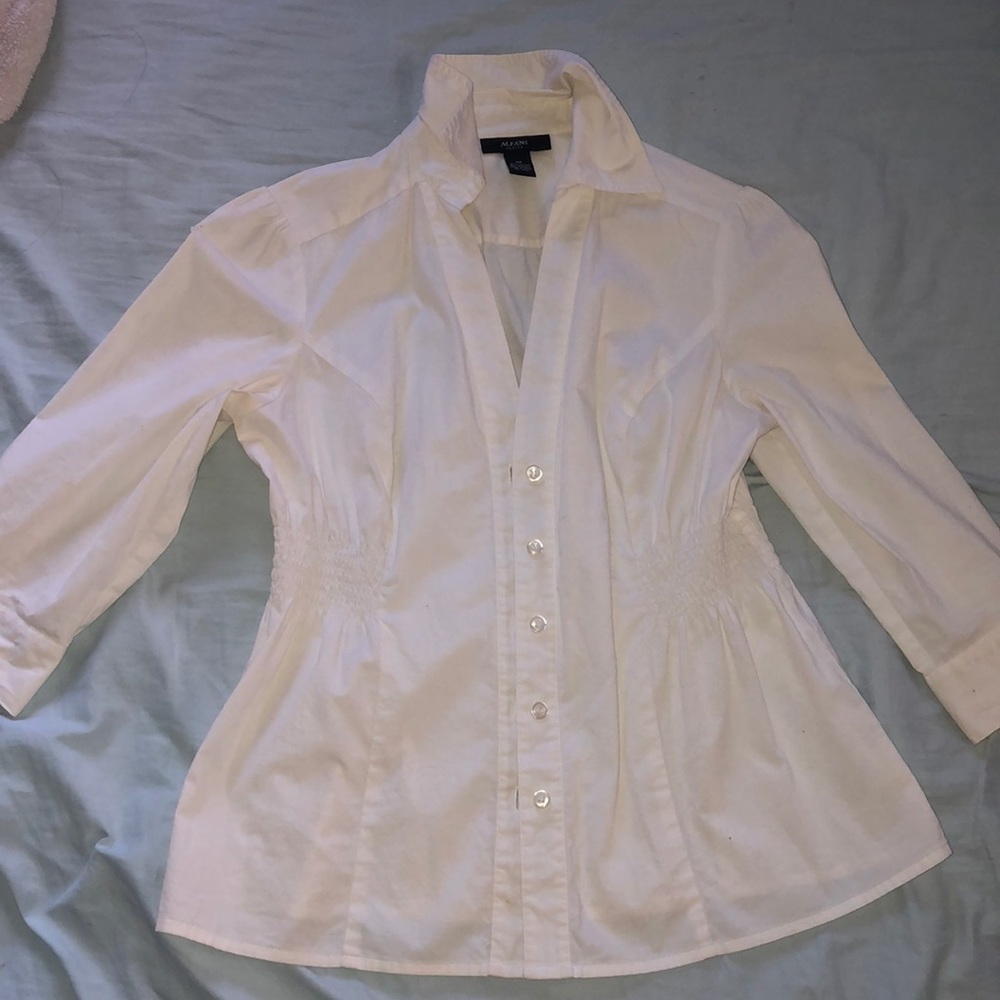 White Button Down Top